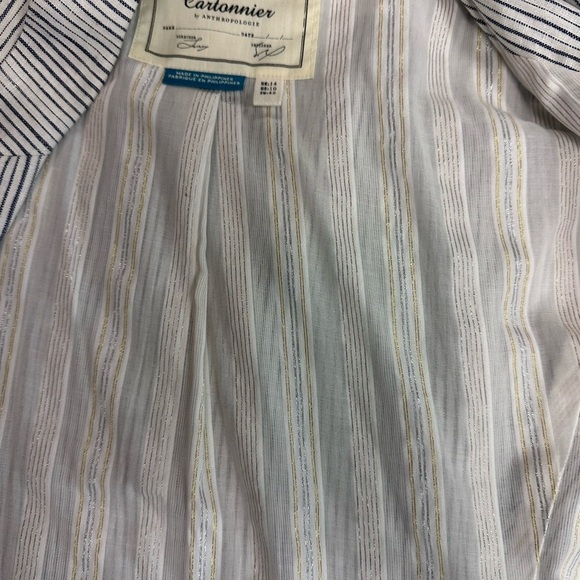 Anthropology Cartonier, Blue and White Striped Blazer by anthropology - Picture 8 of 16